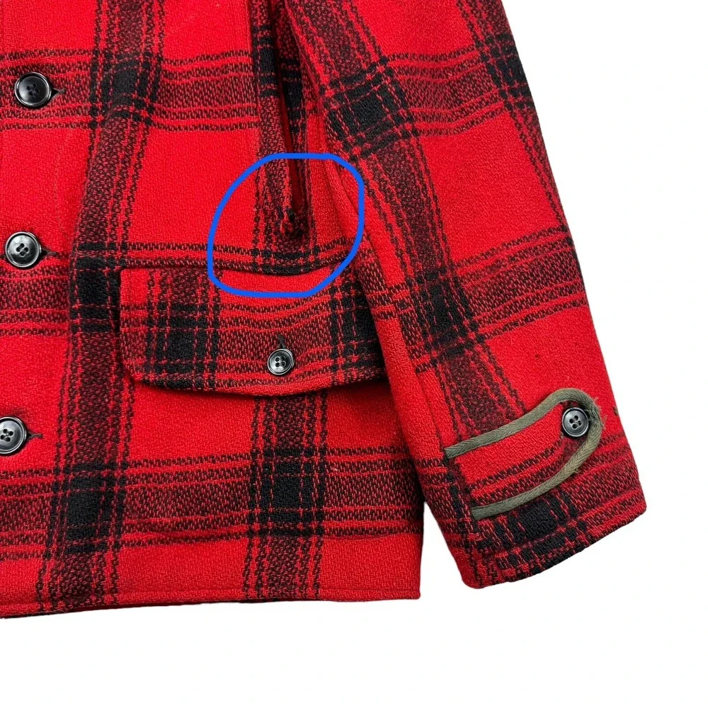 Vintage 50s Western & Field Montgomery Ward Wool Plaid Hunting Jacket - Medium